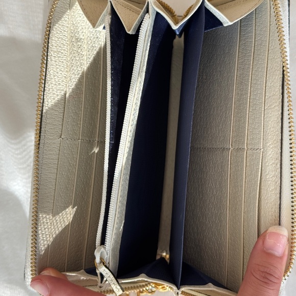 Gucci GG Ophidia Long Zip Around Wallet Ivory/White - Picture 13 of 14